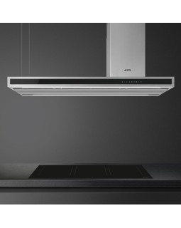 Õhupuhastaja smeg, saare, 120 cm, 739 m3/h, 71 db, rv-teras/must klaas-foto6