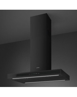 Õhupuhastaja smeg, saare, 90 cm, 778 m3/h, 70 db, matt must/must klaas-foto2