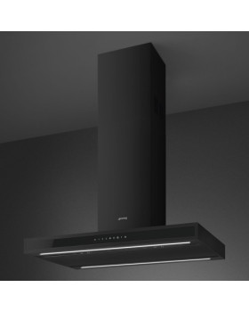 Õhupuhastaja smeg, saare, 90 cm, 778 m3/h, 70 db, matt must/must klaas-foto2