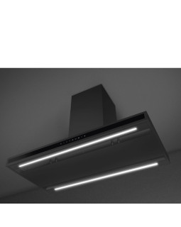 Õhupuhastaja smeg, saare, 90 cm, 778 m3/h, 70 db, matt must/must klaas-foto3