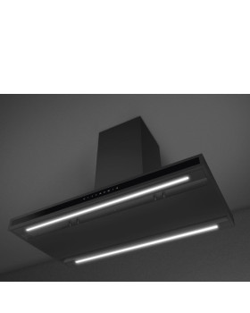 Õhupuhastaja smeg, saare, 90 cm, 778 m3/h, 70 db, matt must/must klaas-foto3