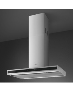 Õhupuhastaja smeg, saare, 90 cm, 778 m3/h, 70 db, rv-teras/must klaas-foto2