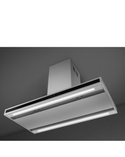 Õhupuhastaja smeg, saare, 90 cm, 778 m3/h, 70 db, rv-teras/must klaas-foto3