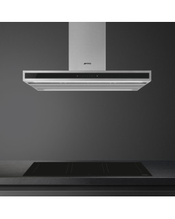 Õhupuhastaja smeg, saare, 90 cm, 778 m3/h, 70 db, rv-teras/must klaas-foto5