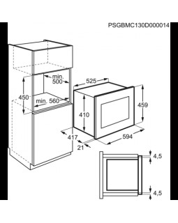 Mikrolaineahi electrolux, integreeritav, 26 l, 900 w, must/rv teras-foto3