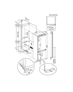 Külmik electrolux, integreeritav laius 70cm, 188 cm, 286/89, nofrost, 35 db, valge-foto2