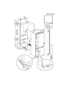 Külmik electrolux, integreeritav laius 70cm, 188 cm, 286/89, nofrost, 35 db, valge-foto2