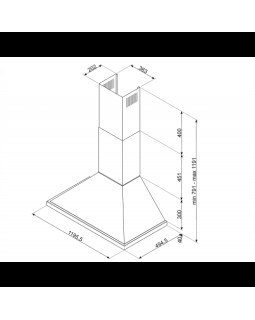 Õhupuhastaja smeg portofino, seina, 120 cm, punane-foto2