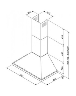 Õhupuhastaja smeg, portofino, seina, 90 cm, oranž-foto2