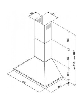 Õhupuhastaja smeg, portofino, seina, 90 cm, punane-foto2