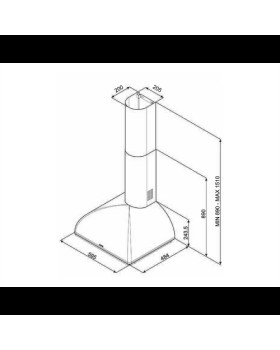 Õhupuhastaja smeg colonial, seina, 60 cm, kreem/messing, 754m3/h, 62 db, kreem/messing-foto2
