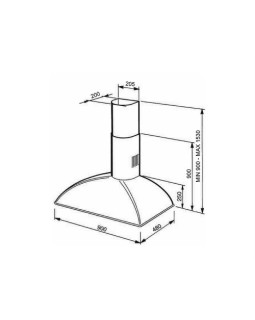 Õhupuhastaja smeg colonial, seina, 90 cm, 788 m3/h, 63 db, kreem/messing-foto3