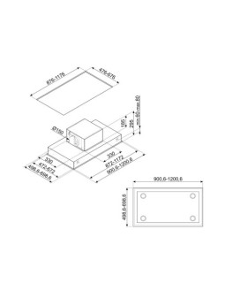 Õhupuhastaja smeg, integreeritav, 90 cm, a+, 792 m3/h, 66 db, rv teras-foto2