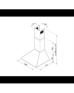 Õhupuhastaja smeg colonial, seina, 90 cm, 588 m3/h, 63 db, must-foto2