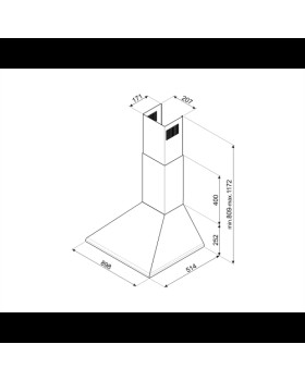 Õhupuhastaja smeg colonial, seina, 90 cm, 588 m3/h, 63 db, must-foto2