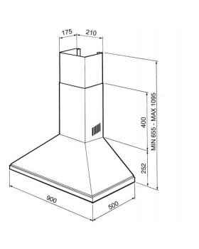 Õhupuhastaja smeg, 90cm, kreemjas-foto2