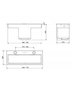 Õhupuhastaja smeg, integreeritav, 77 cm, rv teras, 643m3/h, 64 db-foto2
