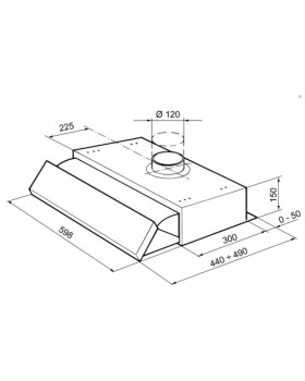 Õhupuhastaja smeg, integreeritav, 60 cm, 225 m3/h, 68 db, rv-teras-foto2