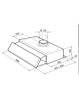Õhupuhastaja smeg, integreeritav, 90 cm, 235 m3/h, 68 db, hõbedane-foto2