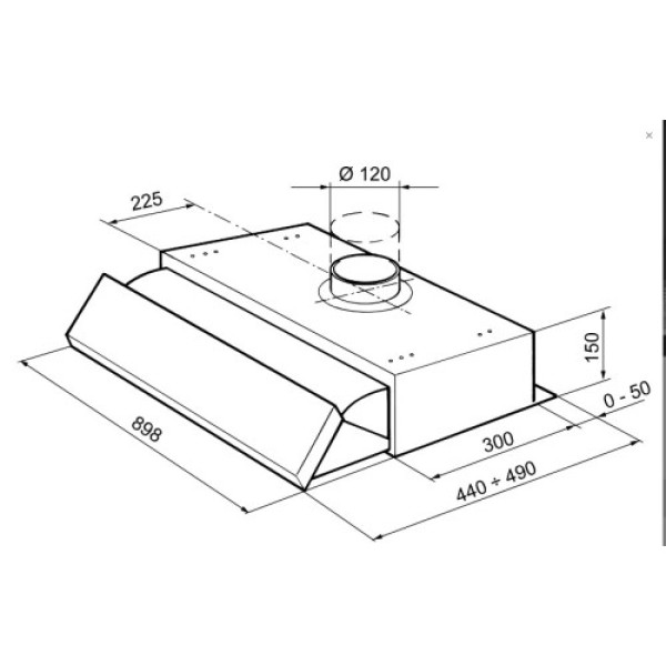 Õhupuhastaja smeg, integreeritav, 90 cm, 235 m3/h, 68 db, hõbedane Kodumasinad