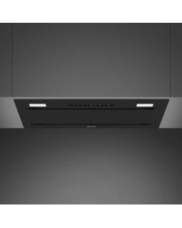Õhupuhastaja smeg, integreeritav, 60 cm, autovent, 730 m3/h, 67 db, matt must