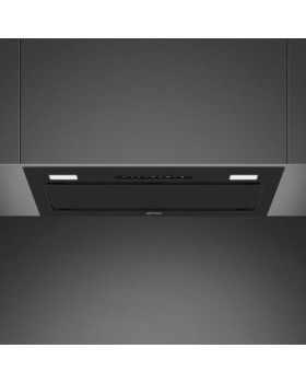 Õhupuhastaja smeg, integreeritav, 60 cm, autovent, 730 m3/h, 67 db, matt must