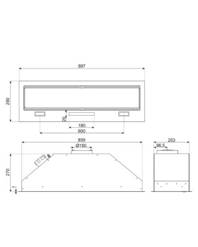 Õhupuhastaja smeg, integreeritav, 90 cm, 697 m3/h, 67 db, rv-teras-foto3
