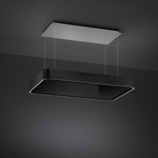 Õhupuhastaja smeg, saare, 100 cm, autovent, 650 m3/h, 73 db, matt must/must klaas Õhupuhastaja smeg, saare, 100 cm, autovent, 650 m3/h, 73 db, matt must/must klaas