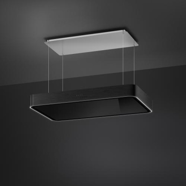 Õhupuhastaja smeg, saare, 100 cm, autovent, 650 m3/h, 73 db, matt must/must klaas Õhupuhastaja smeg, saare, 100 cm, autovent, 650 m3/h, 73 db, matt must/must klaas