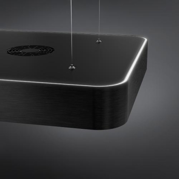 Õhupuhastaja smeg, saare, 100 cm, autovent, 650 m3/h, 73 db, matt must/must klaas Õhupuhastaja smeg, saare, 100 cm, autovent, 650 m3/h, 73 db, matt must/must klaas