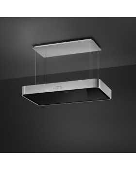 Õhupuhastaja smeg, saare, 100 cm, autovent, 650 m3/h, 73 db, rv-teras/must klaas-foto9