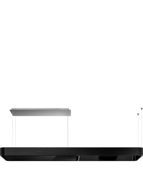 Õhupuhastaja smeg, saare, 180 cm, autovent, 650 m3/h, 73 db, matt must/must klaas