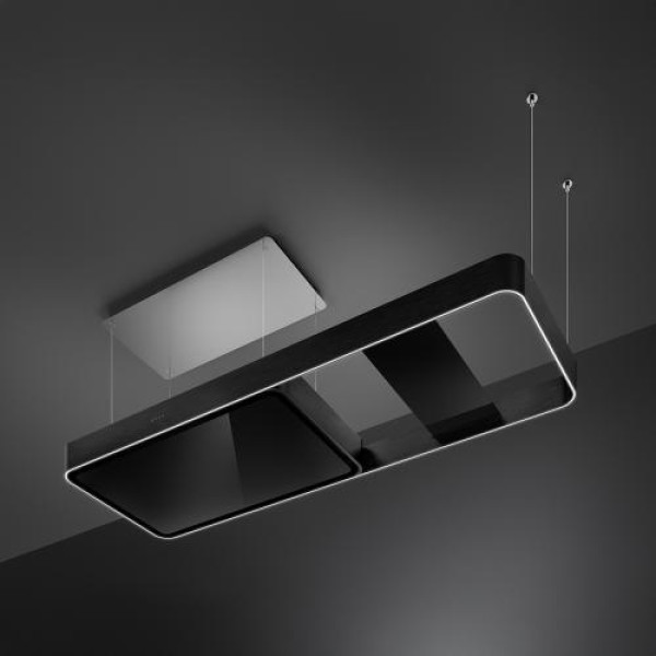 Õhupuhastaja smeg, saare, 180 cm, autovent, 650 m3/h, 73 db, matt must/must klaas Õhupuhastaja smeg, saare, 180 cm, autovent, 650 m3/h, 73 db, matt must/must klaas