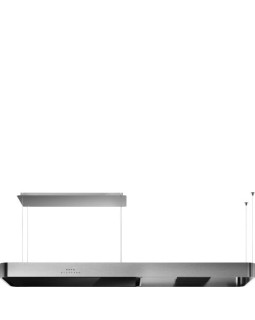 Õhupuhastaja smeg, saare, 180 cm, autovent, 650 m3/h, 73 db, rv-teras/must klaas Õhupuhastaja smeg, saare, 180 cm, autovent, 650 m3/h, 73 db, rv-teras/must klaas