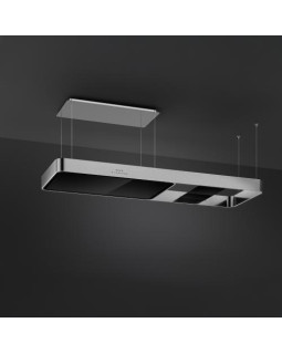 Õhupuhastaja smeg, saare, 180 cm, autovent, 650 m3/h, 73 db, rv-teras/must klaas-foto3