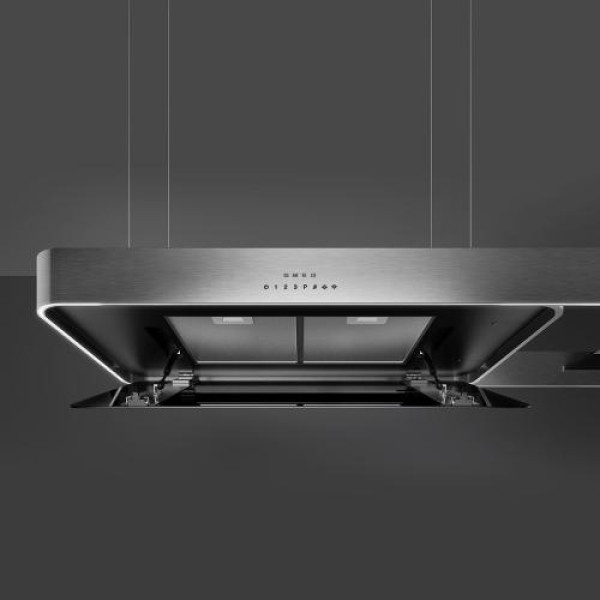 Õhupuhastaja smeg, saare, 180 cm, autovent, 650 m3/h, 73 db, rv-teras/must klaas Õhupuhastaja smeg, saare, 180 cm, autovent, 650 m3/h, 73 db, rv-teras/must klaas