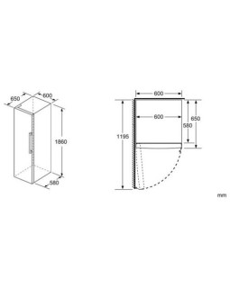 Jahekapp bosch, 186 cm, 346 l, 39 db, elektrooniline juhtimine, must-foto3
