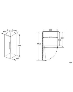 Jahekapp bosch, 186 cm, 346 l, 39 db, elektrooniline juhtimine, must-foto3