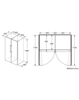 Jahekapp bosch, 186 cm, 346 l, 39 db, elektrooniline juhtimine, rv teras-foto4