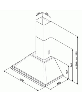 Õhupuhastaja smeg victoria, seina, 90 cm, 788 m3/h, 61 db, dolce&gabbana sicily is my love carretto collection-foto6