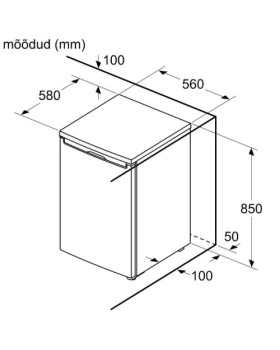Külmik bosch, 85 cm, 106/14 l, 39 db, elektrooniline juhtimine, valge-foto5