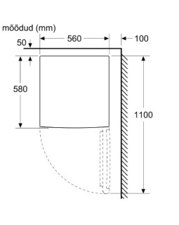 Külmik bosch, 85 cm, 106/14 l, 39 db, elektrooniline juhtimine, valge-foto4