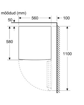Külmik bosch, 85 cm, 106/14 l, 39 db, elektrooniline juhtimine, valge-foto4