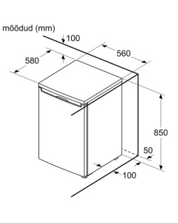 Jahekapp bosch, 85 cm, 134 l, 39 db, elektrooniline juhtimine, valge-foto3