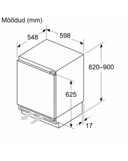 Külmik bosch, integreeritav, 82 cm, 93/17 l, 35 db-foto4