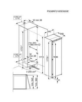 Sügavkülmik electrolux, integreeritav, 178 cm, 212 l, 35 db, elektrooniline juhtimine, nofrost, valge-foto3