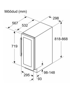Veinikülmik bosch, 30 cm, 38 db, integreeritav, must-foto5