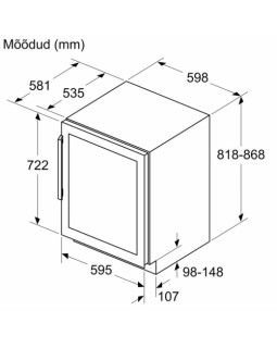 Veinikülmik bosch, 82 cm, 38 db, integreeritav, must-foto4