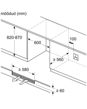 Veinikülmik bosch, 82 cm, 38 db, integreeritav, must-foto5