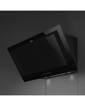 Õhupuhastaja smeg linea, seina, 90 cm, 636 m3/h, 70 db, must klaas-foto2